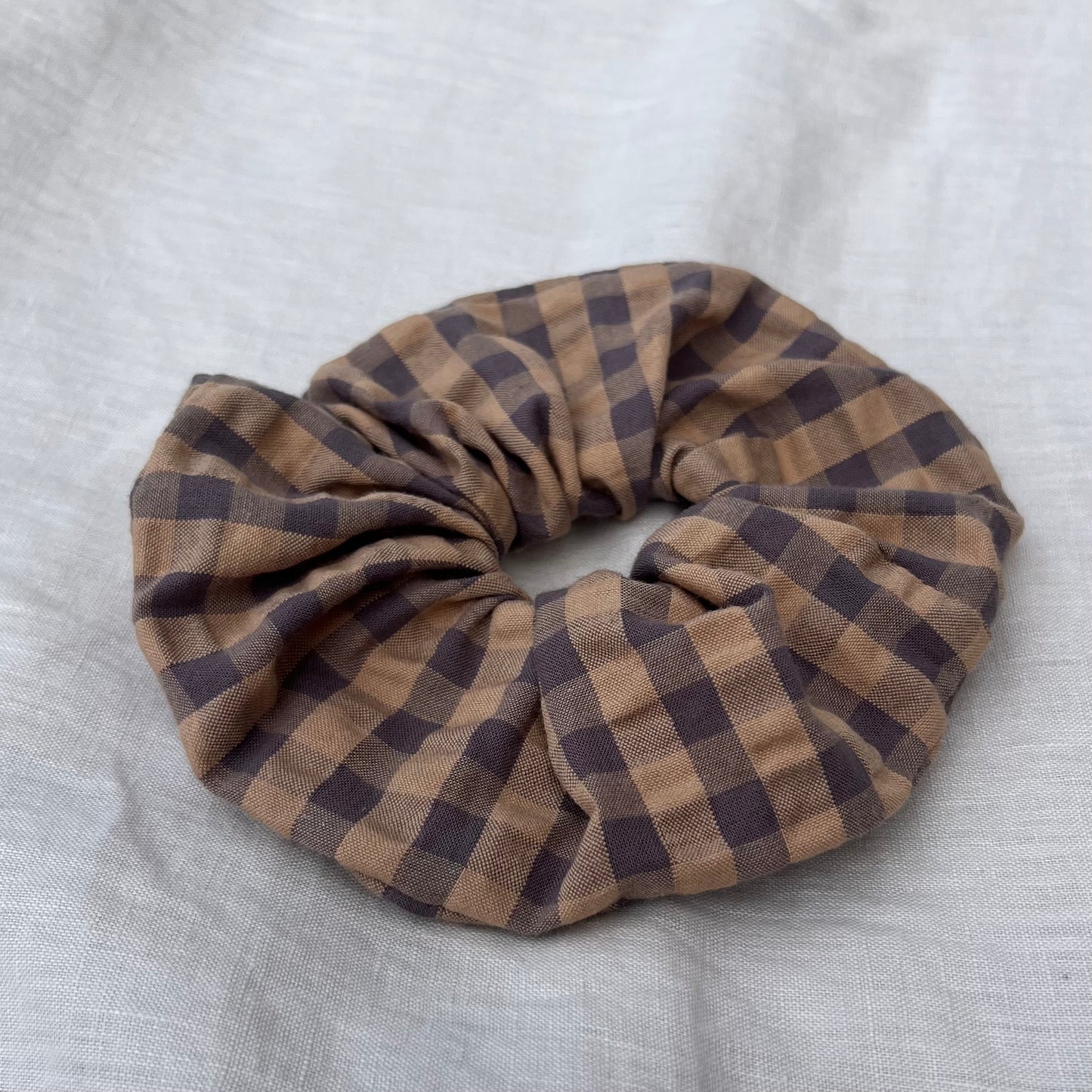 SCRUNCHIE - KARO, OCKER, KOHLE