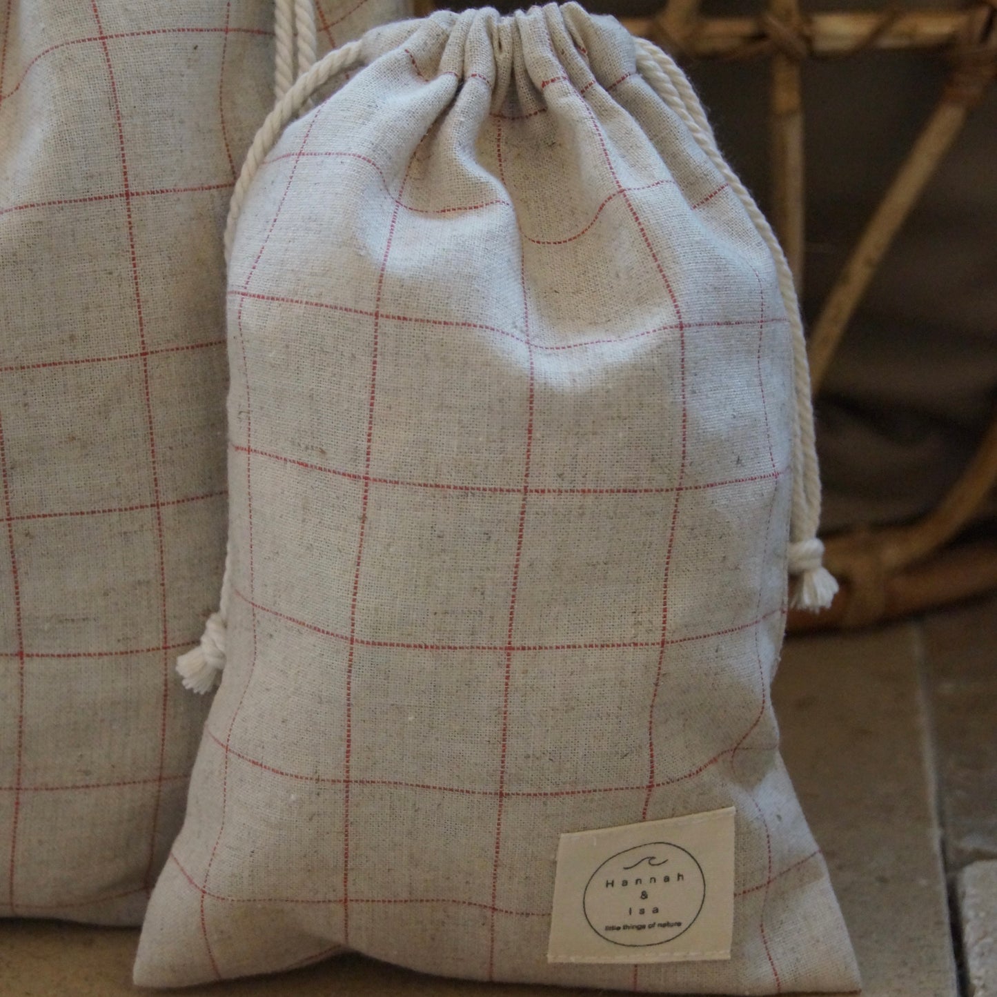 MULTIBAG, KARIERT NATURE - RED