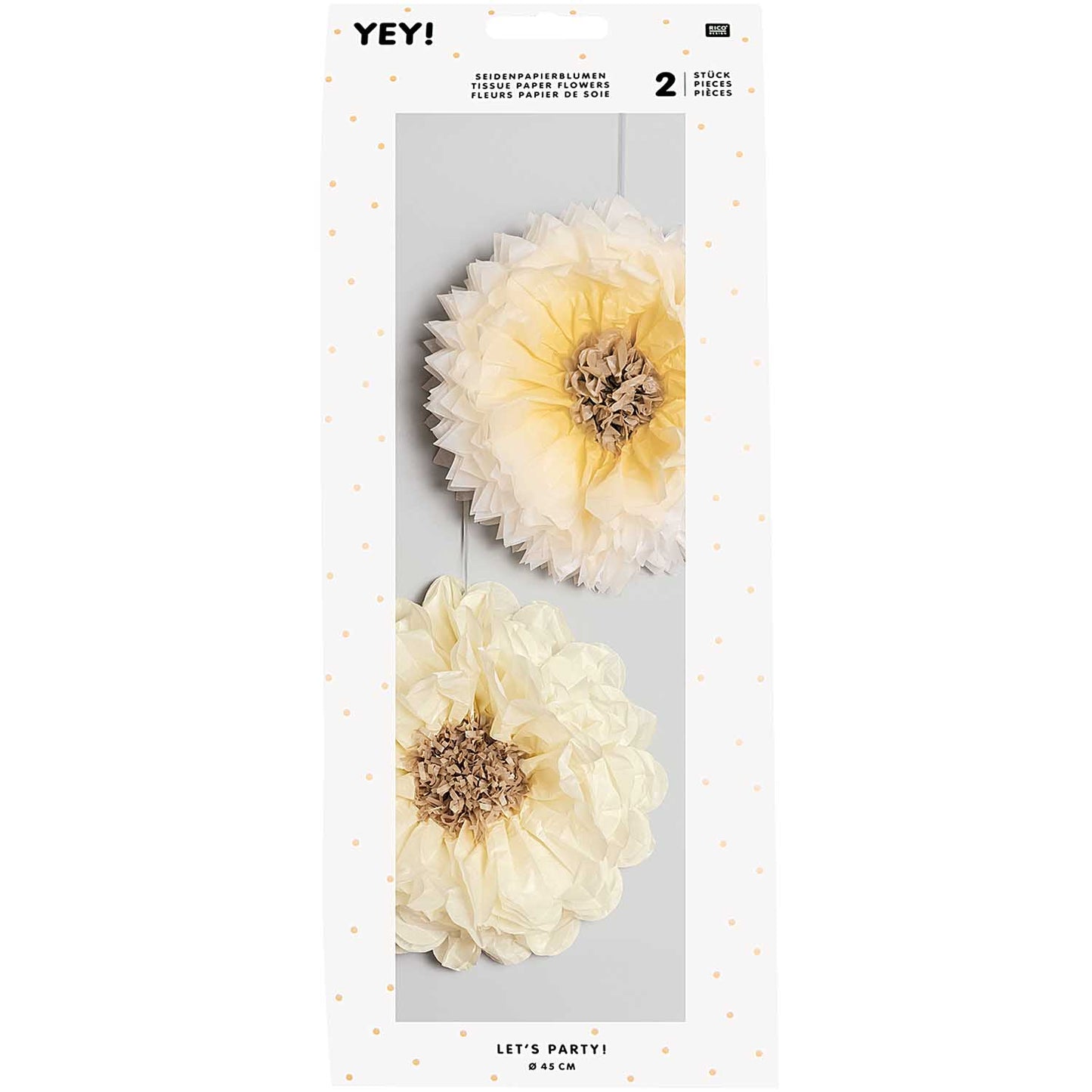 SEIDENPAPIERBLUMEN - GELB, 45cm
