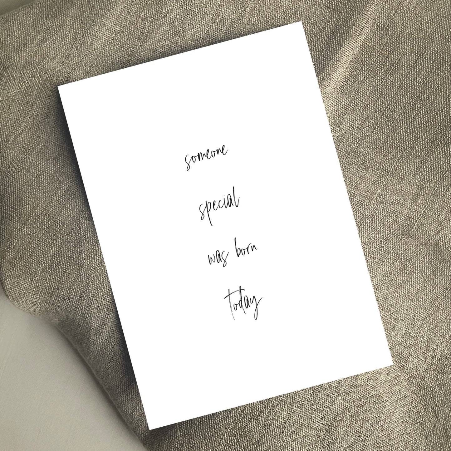 POSTKARTE, SOMEONE SPECIAL WAS BORN TODAY