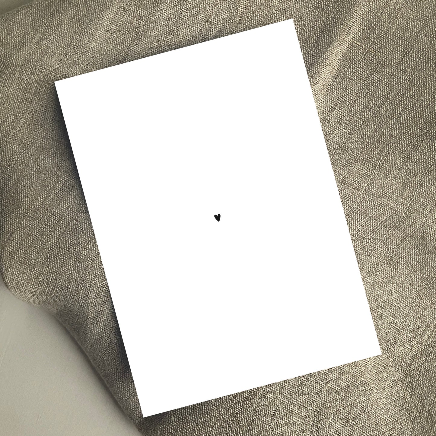 POSTKARTE, LITTLE HEART S/W
