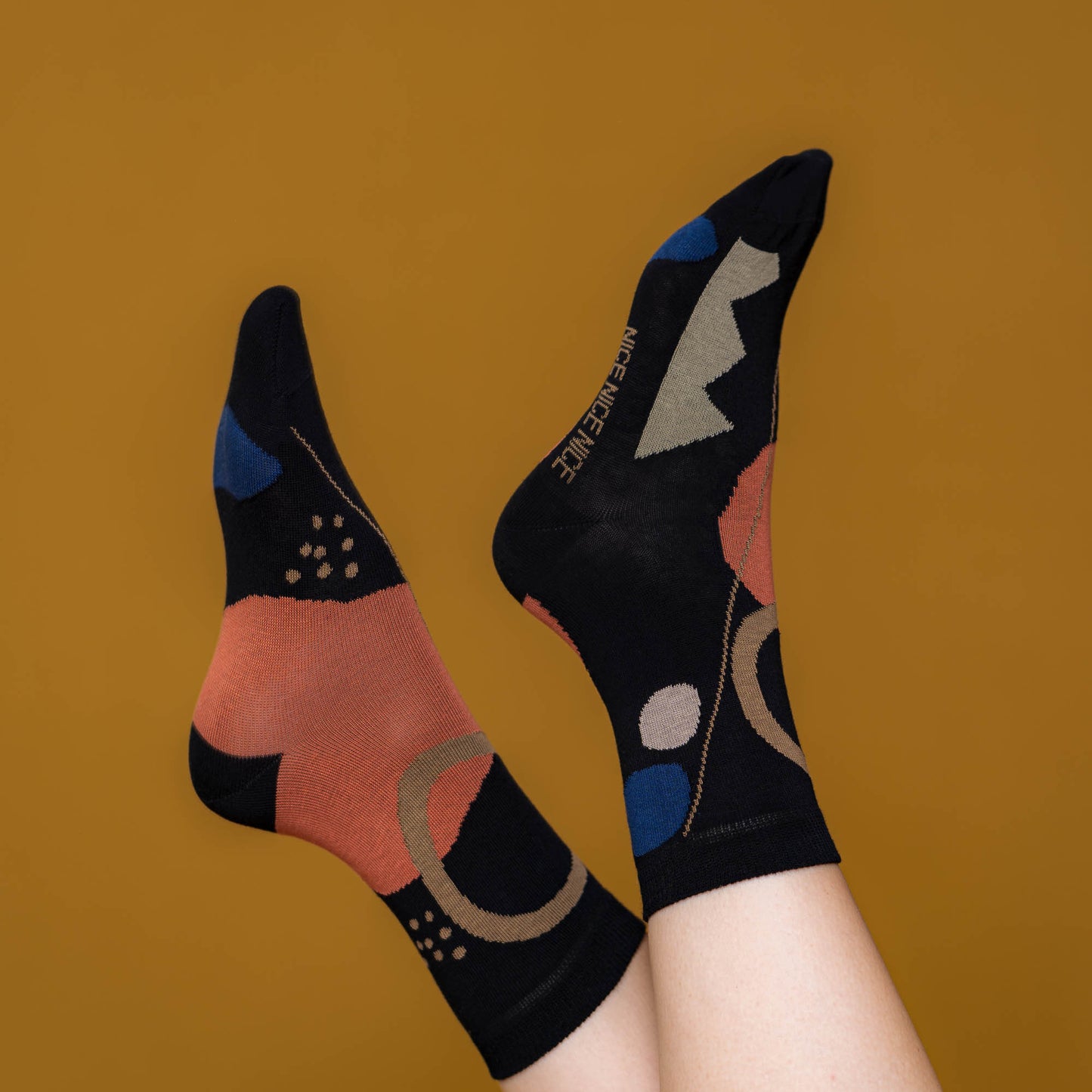 NICE SOCKS MOOD, BLACK/BEIGE