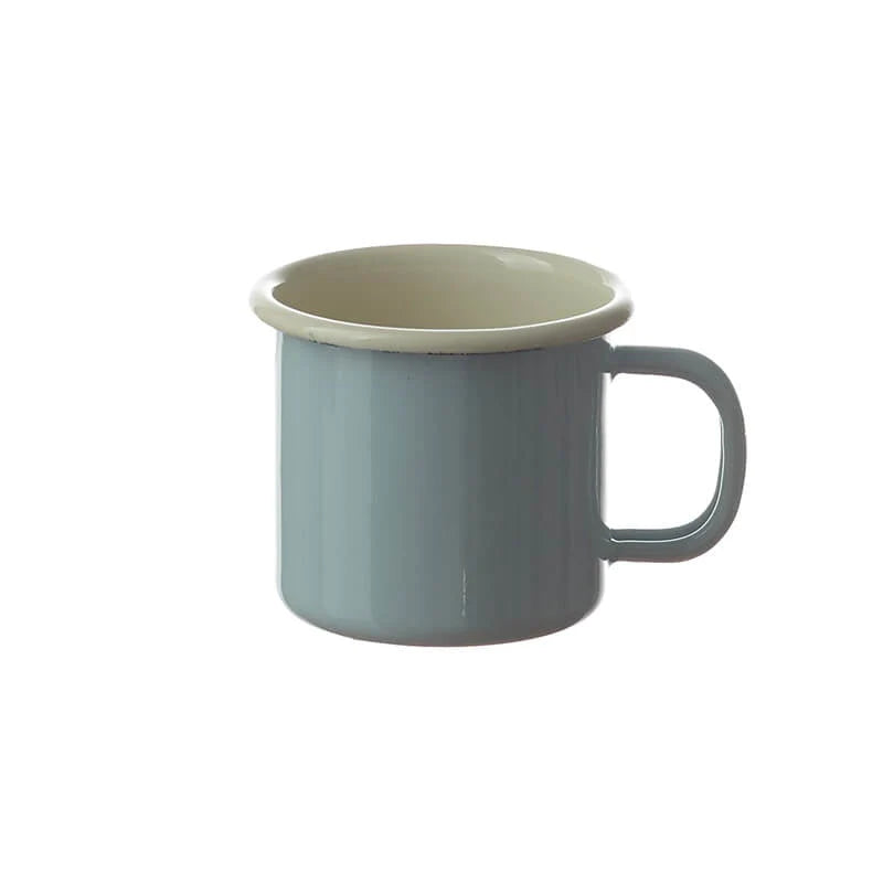 EMAILLE BECHER HELLBLAU/CREME, 6CM