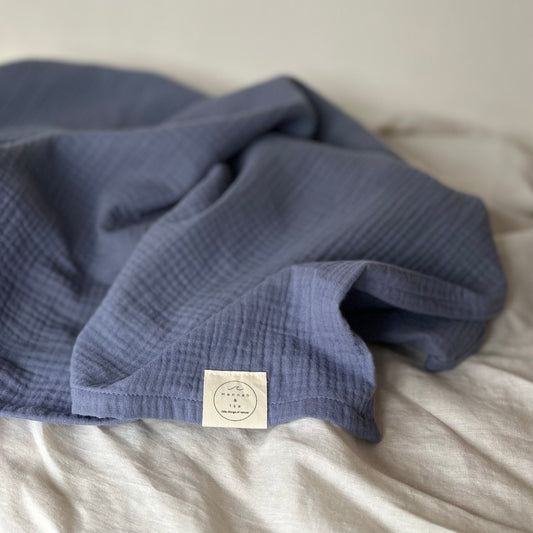LITTLE THINGS OF NATURE - SWADDLE, DUSTY BLUE
